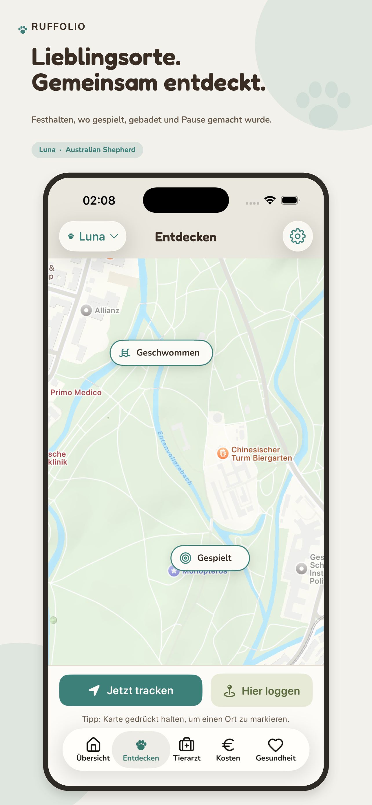 Lieblingsorte auf der Entdecker-Karte